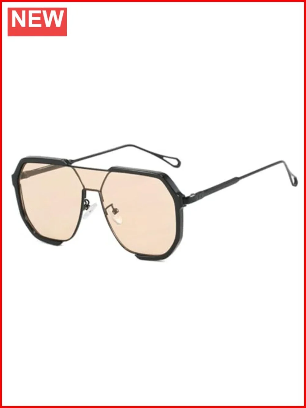 Oversized Square Shield Sunglasses Vintage Punk UV400 Protection Unisex